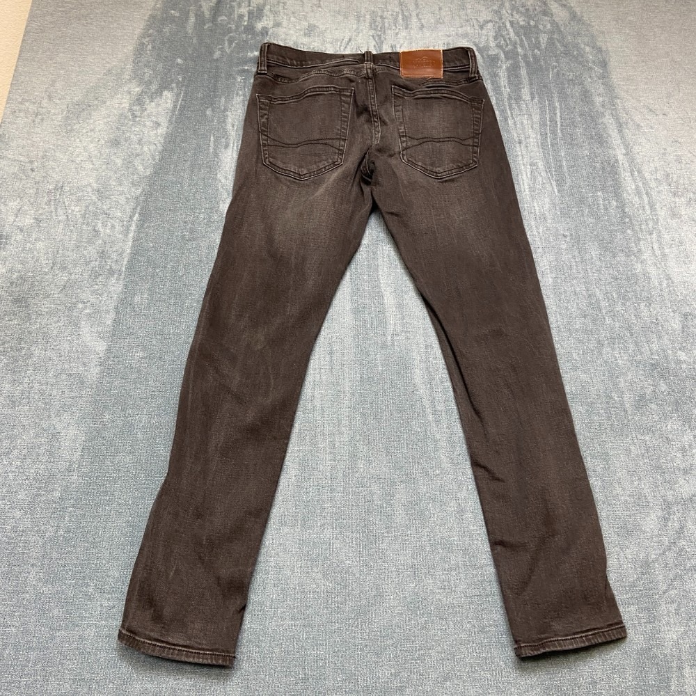 Hollister Super Skinny Jeans Womens 29x30 Black Denim Classic Advanced Stretch